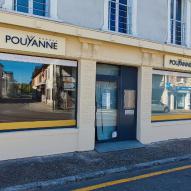 Banque Pouyanne – pose de film solaire argent sur vitre – 40280 Saint Pierre du Mont